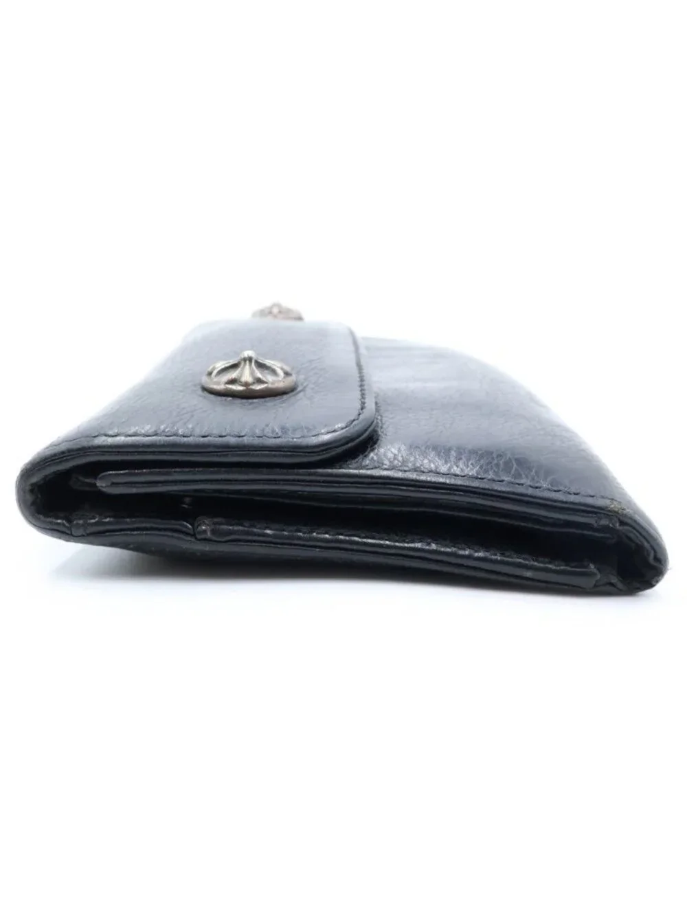Chrome Hearts Wave Leather Wallet Black